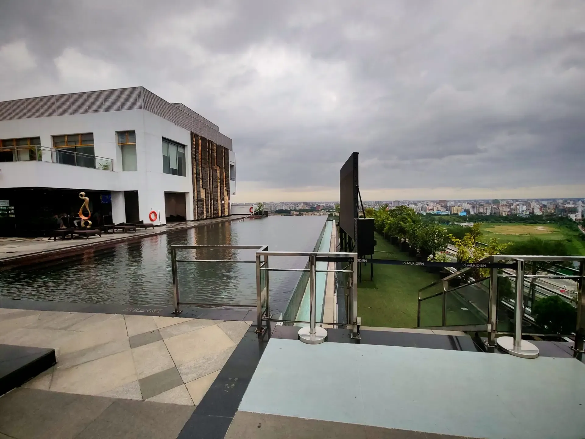 Hotel rooftop terrace surveyed for solar installation